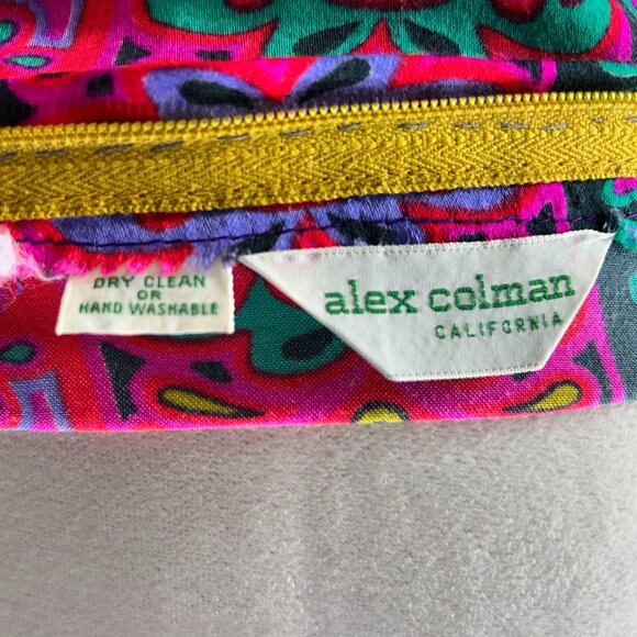 Alex Colman Dress 60s 70s Mod Hippie Psychedelic Vintage Maxi High Neck EUC - Picture 11 of 12